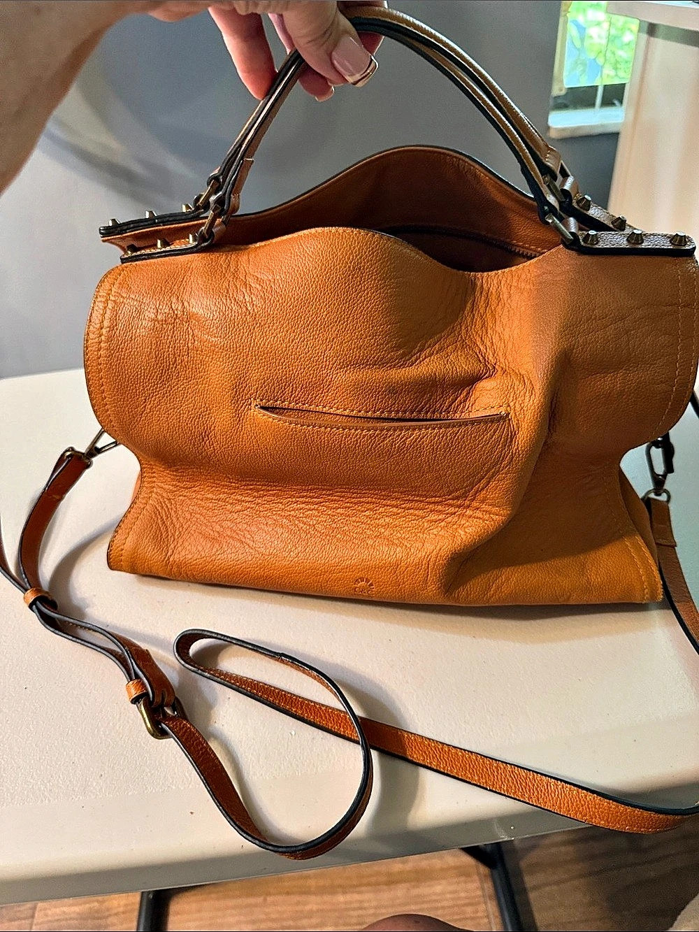 C&C California Leather Satchel in Orange